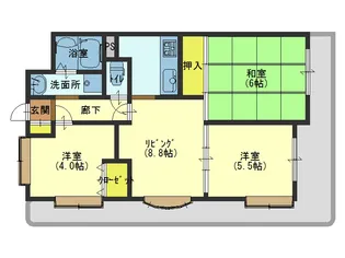 ファミーユ緑橋【4階】の間取り