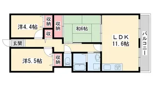 藤和東加古川ハイタウンC棟【11階】の間取り