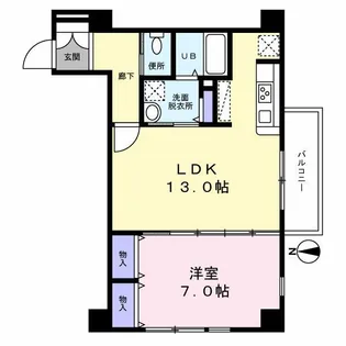 セントラル ルオウ【6階】の間取り