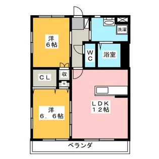 イーリスII【1階】の間取り