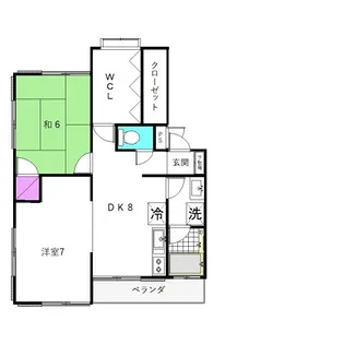 コーポ藤B【2階】の間取り