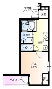 フジパレス今川駅東II番館【1階】の間取り