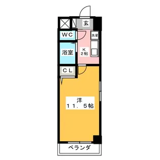岡地レジデンス笹島【7階】の間取り