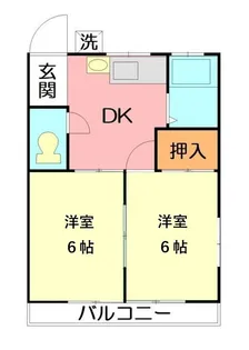 清水ハイツ【2階】の間取り