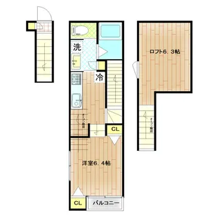 LibraCourt榴岡B【2階】の間取り