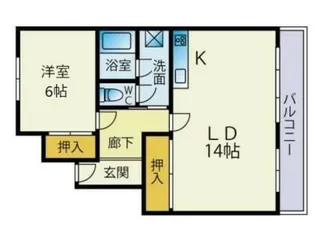 広尾セントラルハイツ【6階】の間取り