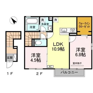 ソレイユ 壱番館【2階】の間取り
