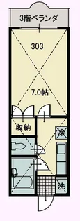 志幸19ミリオン2【3階】の間取り