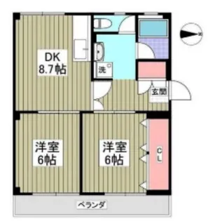 佳月マンション【4階】の間取り