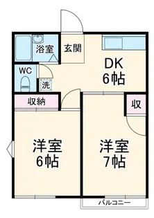ナカマルハイツII【2階】の間取り