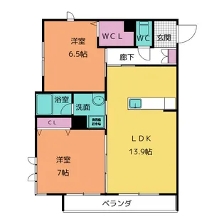 カーサ・シルエラ【3階】の間取り