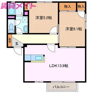 ビレッジ石塚 E棟【2階】の間取り