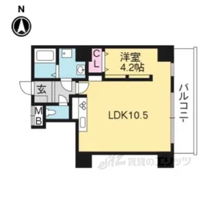 モンドール西院【6階】の間取り