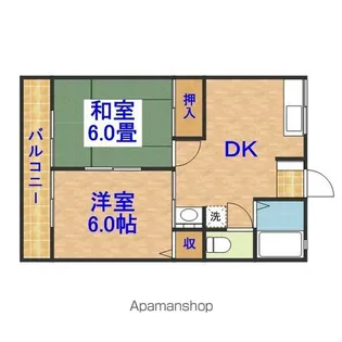 シティハイムパークヒルズB棟【2階】の間取り