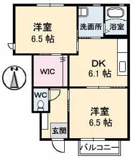 ミモザ I棟【1階】の間取り