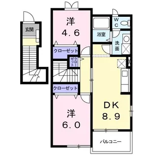 ネオプレンティーA【2階】の間取り