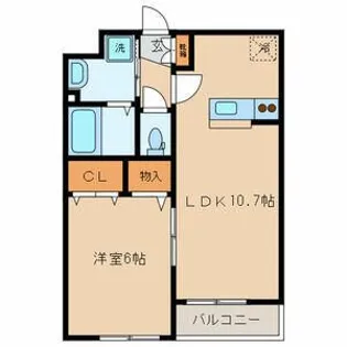 ツインテラス春日II【1階】の間取り