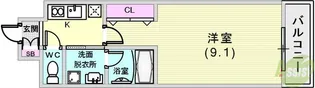 ラ・ウェゾン神戸海岸通【4階】の間取り