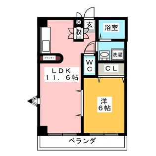 マメゾンサンパティーク【1階】の間取り