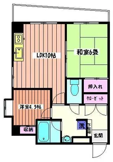 ペアパレスAOKI【2階】の間取り