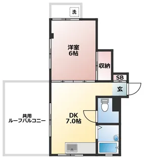 ハイツ三河屋【3階】の間取り
