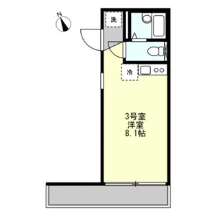 ベイルーム横浜鶴見2【2階】の間取り