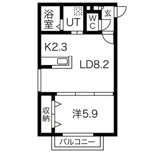 ブローニュ旭ヶ丘【4階】の間取り