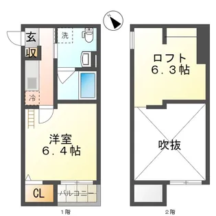 南王子町アパートメント【2階】の間取り