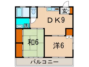 リバティハイツB棟【2階】の間取り