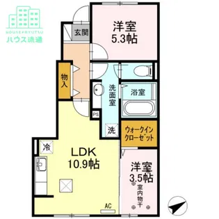 ラ ルーチェ【1階】の間取り