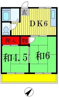 サンハイツ【1階】の間取り