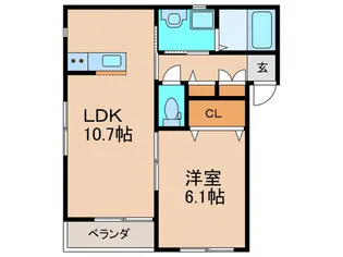 マーベル大山【2階】の間取り