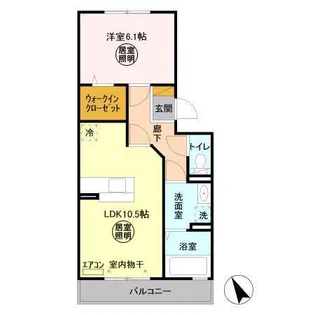 ヴェルデコリーナ壱番館【2階】の間取り