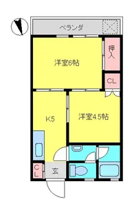 安倍ビル【6階】の間取り