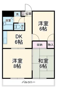 カジュアルプラザA棟【3階】の間取り