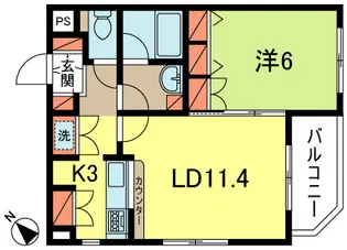 ハッピースクエア永福【2階】の間取り