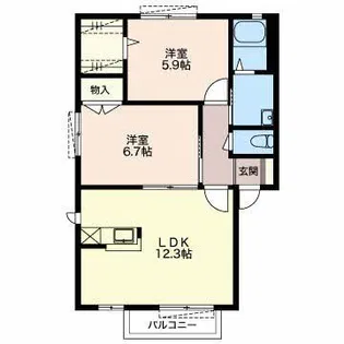 フレグランスM C【1階】の間取り