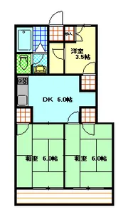 サ-ド荒牧コ-ポ【2階】の間取り