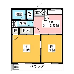 北マンション【2階】の間取り
