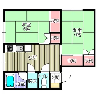 アサヒハイツ【2階】の間取り