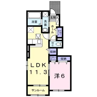 ランブラスC【1階】の間取り