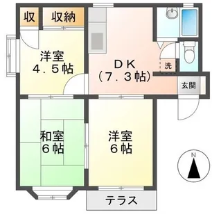 中村ハイツ【1階】の間取り