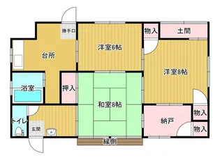 栃木県栃木市川原田町【一戸建】の間取り