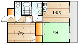 稗田アカマツハイツ【3階】の間取り