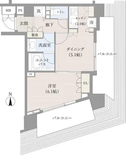 セントラルレジデンス番町シティタワー【10階】の間取り