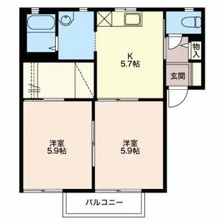 レーベン A【1階】の間取り