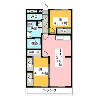 マンション遠山【1階】の間取り