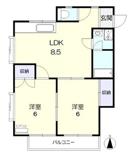 サンハイツテラオII【1階】の間取り