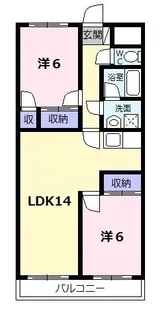 ファミリータウンむらた【3階】の間取り
