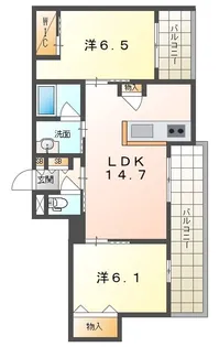 シャーメゾン レソール【2階】の間取り